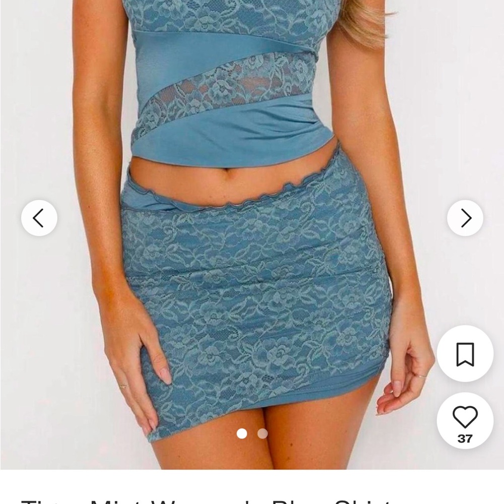 Tiger mist blue skirt
